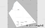 Gray Simple Map of Rab Dhuure, single color outside