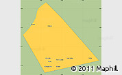 Savanna Style Simple Map of Rab Dhuure, single color outside
