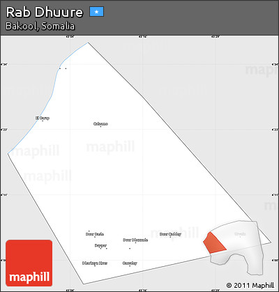 Silver Style Simple Map of Rab Dhuure, single color outside