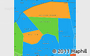 Political Simple Map of Bakool, political shades outside