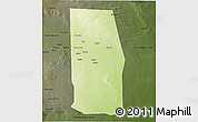 Physical 3D Map of Tiyeeglow, darken