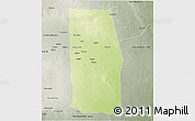 Physical 3D Map of Tiyeeglow, semi-desaturated