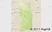 Physical 3D Map of Tiyeeglow, shaded relief outside