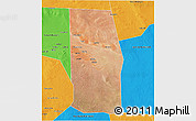 Satellite 3D Map of Tiyeeglow, political outside