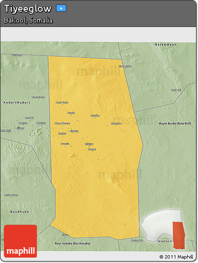 Savanna Style 3D Map of Tiyeeglow