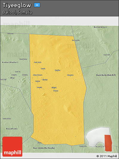 Savanna Style 3D Map of Tiyeeglow