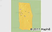 Savanna Style 3D Map of Tiyeeglow, single color outside
