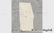 Shaded Relief 3D Map of Tiyeeglow, darken, semi-desaturated