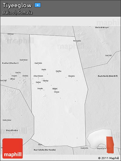 Silver Style 3D Map of Tiyeeglow
