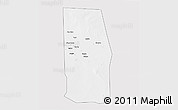 Silver Style 3D Map of Tiyeeglow, single color outside