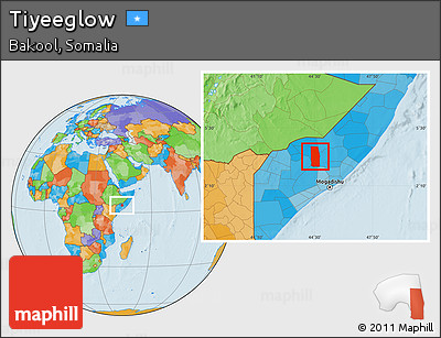 Political Location Map of Tiyeeglow