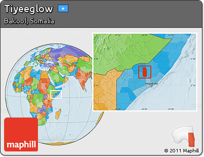 Political Location Map of Tiyeeglow