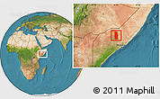 Satellite Location Map of Tiyeeglow