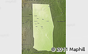Physical Map of Tiyeeglow, darken