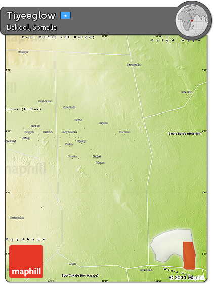Physical Map of Tiyeeglow