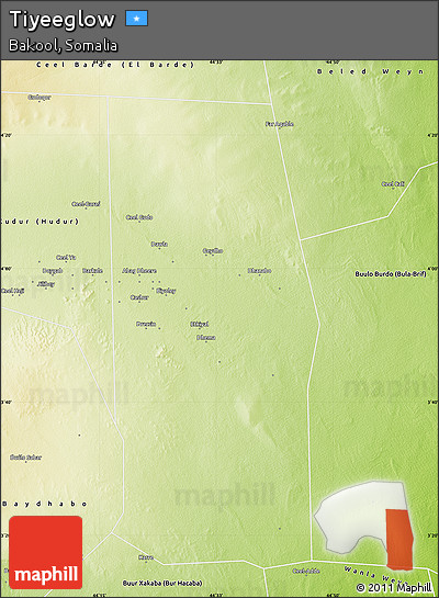 Physical Map of Tiyeeglow