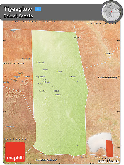 Physical Map of Tiyeeglow, satellite outside