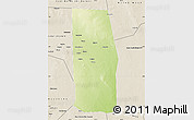 Physical Map of Tiyeeglow, shaded relief outside