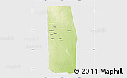 Physical Map of Tiyeeglow, single color outside