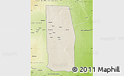 Shaded Relief Map of Tiyeeglow, physical outside