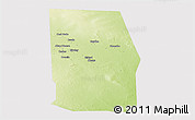 Physical Panoramic Map of Tiyeeglow, cropped outside