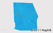 Political Panoramic Map of Tiyeeglow, cropped outside