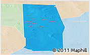 Political Panoramic Map of Tiyeeglow, lighten