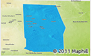 Political Panoramic Map of Tiyeeglow, physical outside