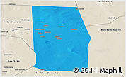 Political Panoramic Map of Tiyeeglow, shaded relief outside