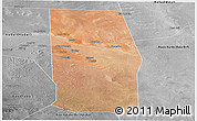 Satellite Panoramic Map of Tiyeeglow, desaturated