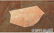 Satellite 3D Map of Wajid, darken