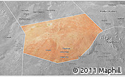 Satellite 3D Map of Wajid, desaturated