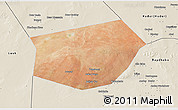 Satellite 3D Map of Wajid, shaded relief outside