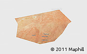 Satellite 3D Map of Wajid, single color outside