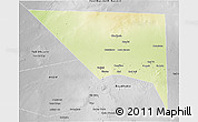 Physical 3D Map of Xudur (Hudur), desaturated
