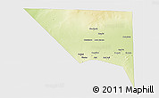 Physical 3D Map of Xudur (Hudur), single color outside
