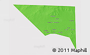 Political 3D Map of Xudur (Hudur), cropped outside