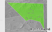Political 3D Map of Xudur (Hudur), desaturated
