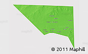 Political 3D Map of Xudur (Hudur), single color outside
