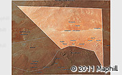 Satellite 3D Map of Xudur (Hudur), darken