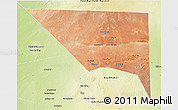 Satellite 3D Map of Xudur (Hudur), physical outside