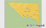 Savanna Style 3D Map of Xudur (Hudur), single color outside