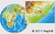 Physical Location Map of Xudur (Hudur)