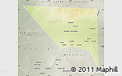 Physical Map of Xudur (Hudur), semi-desaturated