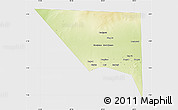 Physical Map of Xudur (Hudur), single color outside