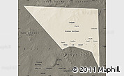Shaded Relief Map of Xudur (Hudur), darken