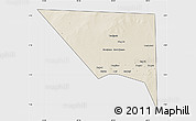 Shaded Relief Map of Xudur (Hudur), single color outside