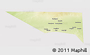 Physical Panoramic Map of Xudur (Hudur), cropped outside