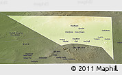 Physical Panoramic Map of Xudur (Hudur), darken