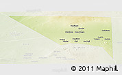 Physical Panoramic Map of Xudur (Hudur), lighten